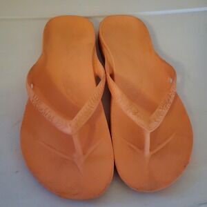 Archies Arch Support Flip Flops Coral Orange Orthotic Sandals Mens 5 Womens 6